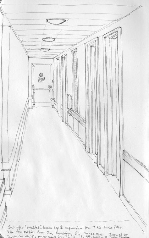 24 February 2015 Travelodge corridor Courtroom Sketch Drawings, Hallway Sketch, Court Room Sketches, Hallway Drawing, Corridor Drawing, Train Interior Drawing, Toilet Plan, Architecture Drawing Plan, Interior Design Drawings