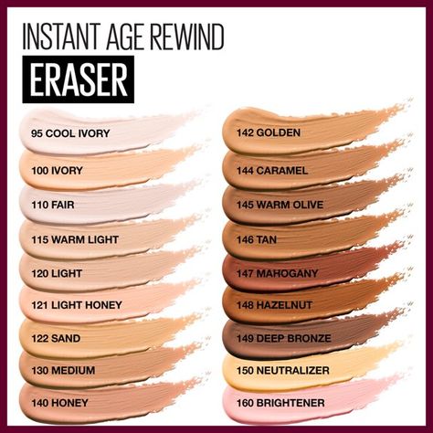 Maybelline Eraser Eye Concealer, Maybelline Eraser, Maybelline Age Rewind Concealer, Anti Aging Concealer, Concealer Maybelline, Instant Age Rewind Concealer, Age Rewind Concealer, Maybelline Concealer, Maybelline Instant Age Rewind