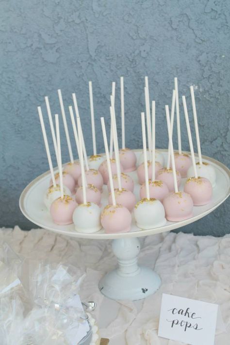 Glitter Cake Pops #cakepops #bridalshower Birthday Cake Pops For Women, Cake Pop Party, Glitter Cake Pops, Gender Reveal Cake Pops, Blue Cake Pops, Cake Pop Stands, Birthday Cake Pops, Chic Bridal Showers, Marshmallow Pops