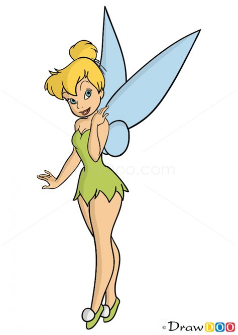 Tinkerbell Easy Drawing, Cute Tinkerbell Drawing, Tinkerbell Images, How To Draw Tinkerbell, Flower Pot Design Ideas, Draw Tinkerbell, Peter Pan Drawing, Pan Drawing, Pot Design Ideas