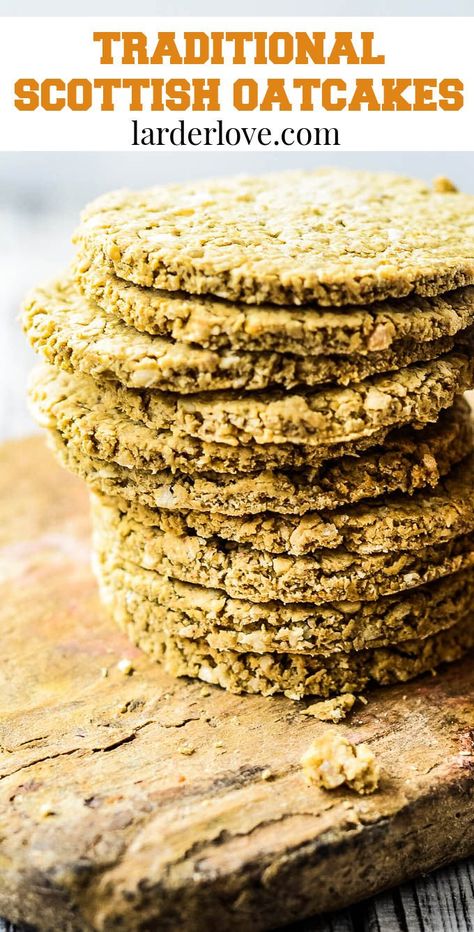 Scottish Oatcakes, Scottish Oat Cakes, Oat Cake Recipes, Perfect Pantry, Homemade Pantry, Scottish Recipes, Oat Cakes, Healthy Sweets Recipes, Super Easy Recipes