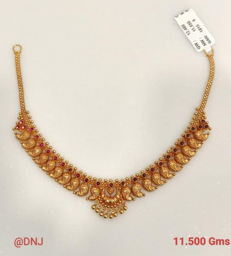 2 Grams Gold Chain Designs, 10 Gram Gold Necklace Design, Short Necklace Designs Gold, 10 Gms Gold Necklace, Gold Dollars, Gold Necklace Design, Mango Haram, Indian Gold Necklace Designs, Small Gold Necklace