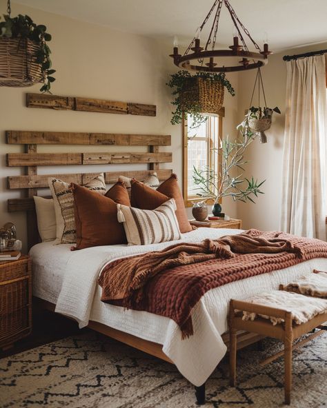 Rustic Boho Chic House!!🧡🧡🔥🔥 Boho Rustic Interior Design, Desert Boho Bedroom, Western Boho Bedroom, Boho Chic House, Vintage Boho Bedroom, One Way Mirror, Boho Cabin, Chic House, Blinds Window