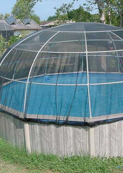 Pool Screen Enclosure, Pool Canopy, Diy Above Ground Pool, Pool Cage, Pool Deck Plans, Cheap Pool, Pool Shade, Taman Air, Best Above Ground Pool