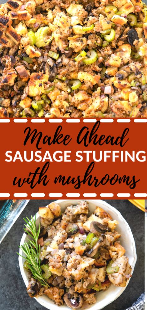 Easy Sausage Stuffing, Italian Sausage Stuffing, Classic Stuffing Recipe, Easy Stuffing Recipe, Sausage Stuffing Recipe, Sausage Stuffed Mushrooms, Stuffing Recipes For Thanksgiving, Sausage Stuffing, Best Sausage