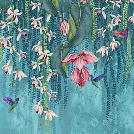 Spring Collections Spring 2019 Tendrils Drawing, Osborne And Little Wallpaper, Mughal Art, Textile Prints Design, Orchid Flowers, Flower Art Images, Art And Illustration, Orchid Flower, Abstract Wallpaper