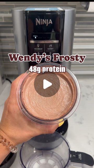 ANN & LO | Minny Hustlers on Instagram: "🍫 Craving a Wendy’s Chocolate Frosty but want to keep it healthy?! 😋🍦🍨  Try our Ninja Creami version that’s delish, protein-packed and only 3 ingredients!!!!! 🏋️‍♂️✨   With 48g of protein using our FAV PROTEIN from @bowmarnutrition, this homemade frosty not only satisfies your sweet tooth but also helps you smash those protein goals. Save money and indulge! 🍨💸   Comment ‘FROSTY’ to get the exact chocolate protein we use that makes this Wendy’s Frosty come to life… 😍🍦🍨🍫🍫  Or use our Bowmar Nutrition Protein link in bio & use code MINNYHUSTLERS to save $$$ on your protein purchase!   #ProteinFrosty #NinjaCreami #NinjaCreamiRecipe" Ninja Creami Wendys Frosty Protein, Healthy Wendy’s Frosty, Healthy Protein Ninja Creami, Ninja Creami Frosty Recipe, Vegan Ninja Creami Recipes Protein, Wendys Frosty Recipe Ninja Creami, Fairlife Chocolate Milk Recipes, Ninja Creami Frosty, Ninja Creami Fairlife Protein