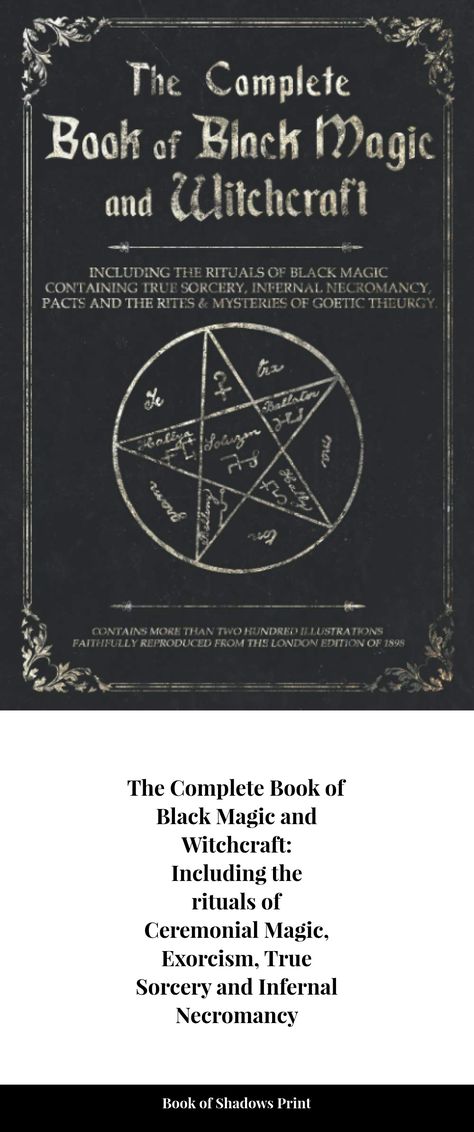 The Complete Book of Black Magic and Witchcraft: Including the rituals of Ceremonial Magic, Exorcism, True Sorcery and Infernal Necromancy Raymond Buckland, Forbidden Knowledge, The Sea Witch, Black Magic Book, Occult Books, Healing Books, Magic Spell Book, Pisces Moon, Paranormal Investigation