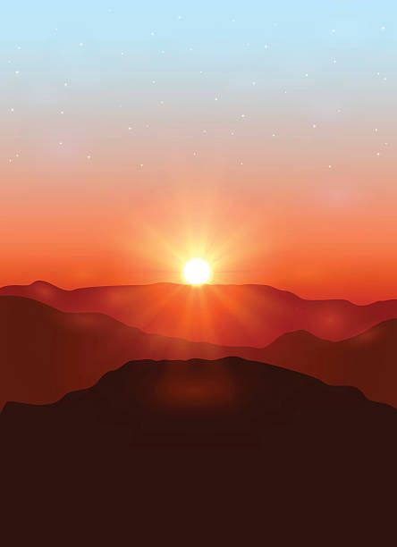 Sunrise Drawing, Odyssey Art, Line Art Lesson, Sunrise Tattoo, Sunrise Background, Mountain Sketch, Art For Walls, Sunrise Mountain, Sunrise Colors