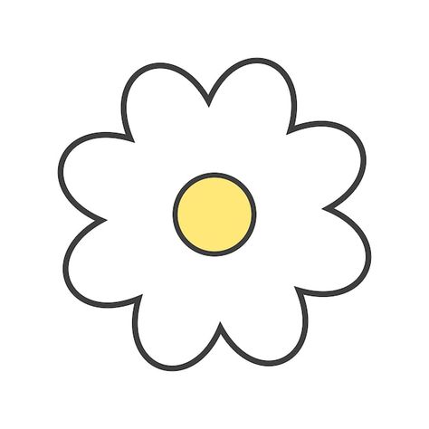 Flower Simple, White Daisy Flower, Red Daisy, Psd Icon, White Daisy, Vector Photo, Daisy Flower, Premium Vector, Graphic Resources