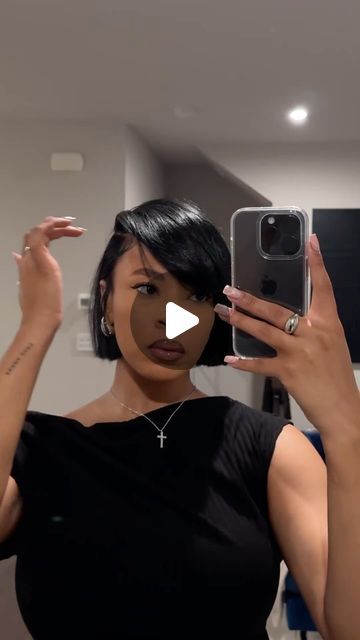 GLOBAL TRANSFORMATIONS on Instagram: "It’s Bobiana season ✂️  Stylist: @lynettethehairslayer  Doll: @xoxojenise   We love a bomb bob cut. Are you a bob lover like us?#thechoppedmobb   #boblife #bob #bobcut #thecutlife #voiceofhair" Short Bob Hairstyle Black Women, Mini Bob Black Women, Short Hair Bobs For Black Women, Full Head Weave With Bangs, Short Bobs On Black Women Real Hair, Short Natural Bobs For Black Women, Short Quickweave Bob, Short Bob African American Hair, Short Bob Haircuts With Layers Fine Hair Black Women