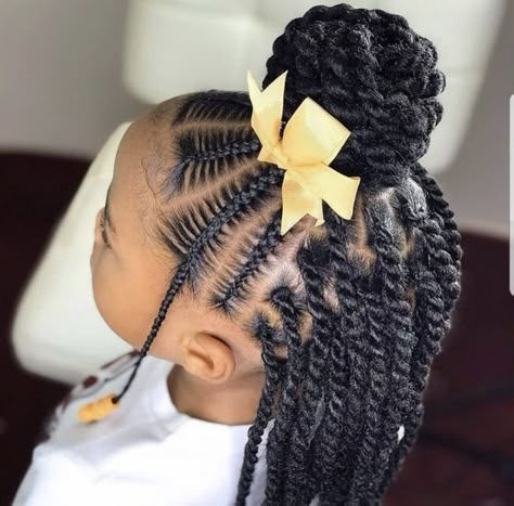 40 Easy Cornrows Protective Hairstyles For Black Girls Ages 4-12 - Coils and Glory Easy Cornrows, Kids Haircuts, Cabello Afro Natural, Kid Hairstyles, Lil Girl Hairstyles, Kid Braid Styles, Birthday Hairstyles, Toddler Hairstyles Girl