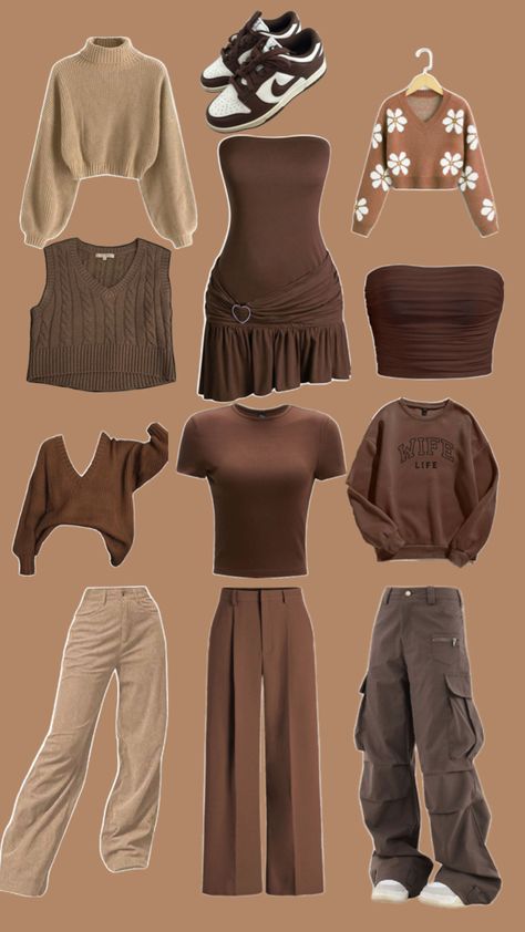 Neutral Earthy Tones Outfits, Earthy Tones Outfit Color Combos, Earth Colors Outfit, Earthy Tones Outfit, Warm Tone Outfits, Rainbow Wardrobe, Earthy Tone Outfits, Earth Tone Clothes, Mood Board Fashion Inspiration