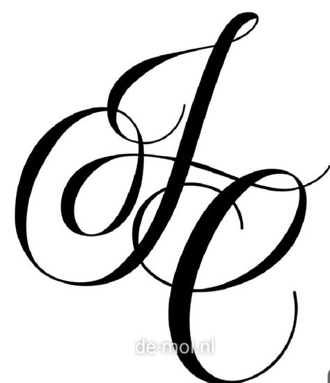 J - C monogram www.de-Moi.nl J And C Initials, J C Tattoo, J Calligraphy, Letter J Tattoo, Letter J Design, Monogram Tattoo, J Tattoo, Bumble Bee Tattoo, J Names