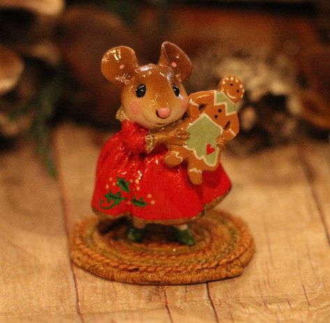 Anthro Christmas, Blossom Costumes, Tree Hangings, Crochet Mice, Mini Watering Can, Old Fashioned Kitchen, Wee Forest Folk, Christmas Mice, Hagen Renaker