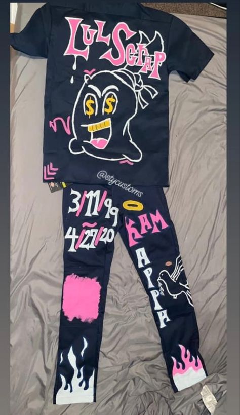 Dickies Pants Outfits Women Custom, Custom Dickie Outfits Birthday, Dickie Outfits, Custom Dickie Outfits, Freaknik Party, Custom Dickies, Dickies Jumpsuit, Dickies Outfit, Bday Outfits