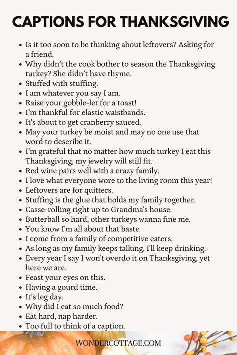 76 Fun Fall Questions To Ask Thanksgiving Instagram Pictures Captions, Thanksgiving Captions For Instagram Funny, Thanksgiving Selfie Captions, Thanksgiving Photo Captions, Pre Thanksgiving Quotes, Thanksgiving Family Quotes, Friendsgiving Captions, Thanksgiving Captions For Instagram, Thanksgiving Quotes Thankful