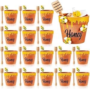 meekoo 30 Sets Mini Honey Jars with Wooden Dippers Bee Charms for Honey Party Favors Bee Themed Baby Shower Favors for Guests Wedding Party Favors Honey Party Favors, Honey Party, Baby Shower Favors For Guests, Vintage Color Schemes, Baby Shower Favours For Guests, Mini Wheats, Honey Jars, Winnie The Pooh Baby Shower, Bee Baby Shower Theme