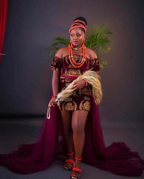 Igbo Attire, Isi Agu, Wedding Attire For Women, Igbo Traditional Wedding, Bride Looks, Igbo Bride, 16th Birthday Outfit, Ankara Long Gown, Igbo Wedding