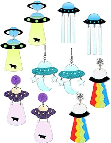 Amazon.com: Unique Earrings Alien Earrings, Space Earrings, Weird Earrings, Cute Dangle Earrings, Funny Earrings, Quirky Earrings, Earrings For Girls, Earrings Halloween, Earrings Cute