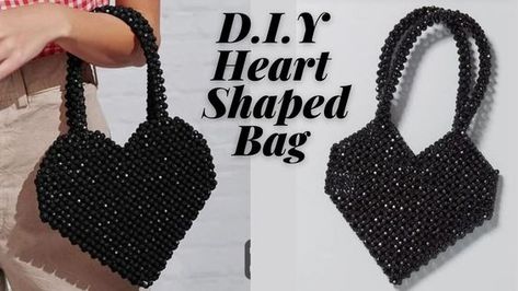 Simple Cute Designs, Leather Cuff Diy, Diy Crochet Flowers Tutorial, Free Crochet Bag Patterns, Handbag Tutorial, Hand Beaded Bag, Heart Shaped Bag, Free Crochet Bag, Pattern Purse