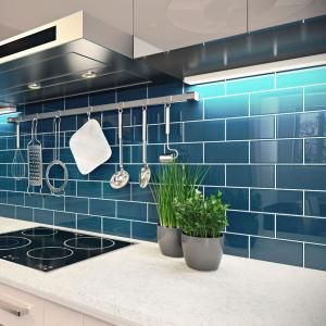 Ivy Hill Tile Contempo Blue Gray 12 in. x 12 in. x 8 mm Polished Glass Floor and Wall Tile-EXT3RD100889 - The Home Depot Subway Tile Design, Blue Subway Tile, Teal Kitchen, Blue Backsplash, Glass Subway Tile, Subway Tile Backsplash, Blue Tiles, Kitchen Tiles Backsplash, Blue Kitchens