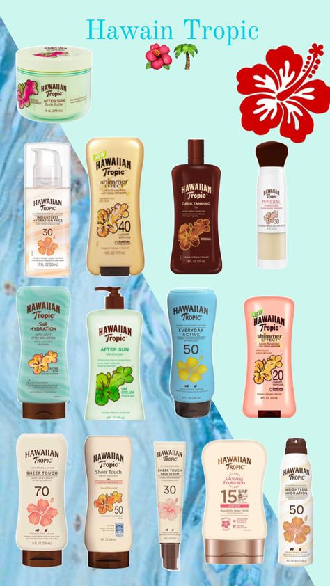 #hawaii #hawaiiantropic #beachessentials #aesthetic Hawaii Skincare, Hawaiian Tropic, Beach Essentials, Makeup Skin Care, Skin Makeup, Hawaii, Skin Care, Skin, Makeup