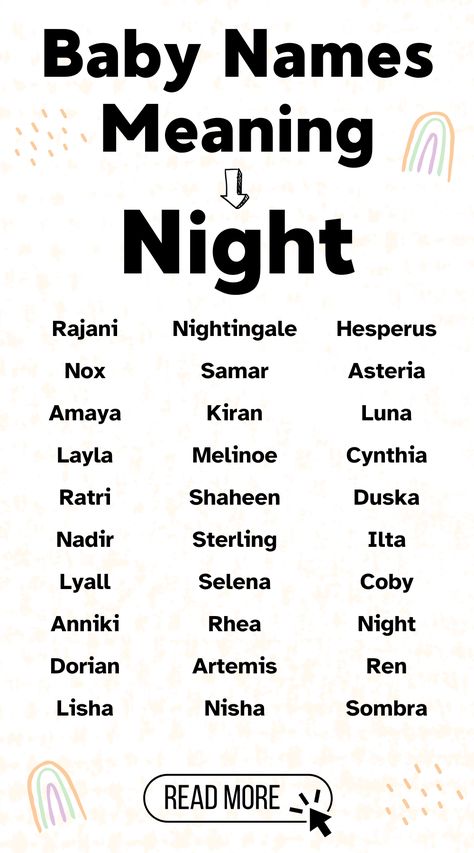 Looking for a baby name that evokes the magic of the night sky? 🌌 We've curated a list of beautiful baby names meaning 'night' for both boys and girls, from classic to unique. Find the perfect name for your little star! 🌟 Night Names, Names That Mean Night, Celestial Names, Celestial Baby Names, Baby Names Meaning, Gender Predictor, What Your Name, Sims Names, Oc Story