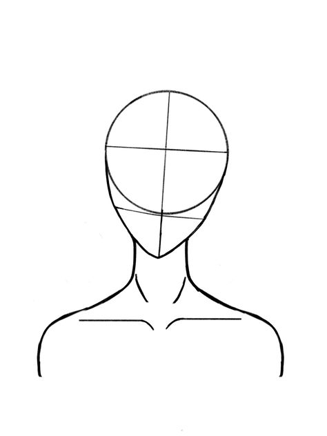 Sketch Base Face, How To Draw Head And Shoulders, Shoulder Up Reference, Drawing Base Head And Shoulders, Head And Shoulders Reference, Simple Head Drawing, Head And Shoulders Drawing Reference, How To Draw A Neck, Head And Shoulders Drawing