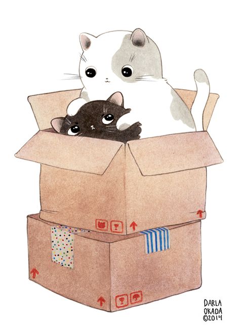 2014 Greeting Cards for Madison Park Greetings on Behance Illustration Manga, Image Chat, Cats Illustration, Kawaii Cat, Kawaii Art, Pusheen, Cat Illustration, Cat Drawing, Kitty Cat