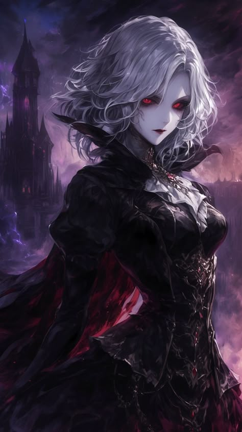 Female Vampire, Gothic Wallpaper, Vampire Queen, Vampire Girls, Vampire Art, Dark Art Illustrations, Korean Art, Horror Characters, Goth Aesthetic