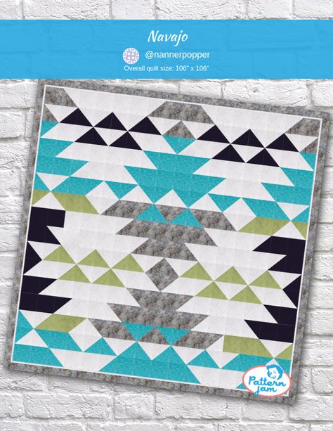 Navajo - custom quilt designed using PatternJam.com quilt designer Aztec Quilt, Quilt Pattern Free, Cabin Renovation, Navajo Earrings, Quilt Modern, Cowgirl Bling, Silver Turquoise Jewelry, Quilt Design, Lap Blanket