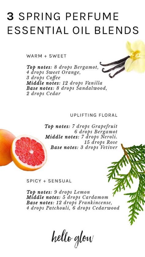 3 Spring DIY Perfume Recipes with Essential Oils Vanilla Perfume Blends, Essential Oil Perfume Blends For Women, Spirit Bath, Perfume Formula, Diy Essential Oil Perfume, Natural Perfume Recipes, Perfume Oil Recipes, Diy Perfume Recipes, Essential Oil Perfume Blends