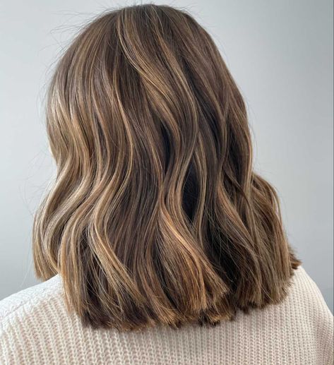 Short Light Brown Hair, Short Hair Highlights, Brown Hair Inspo, Brunette Hair With Highlights, Hair Color Light Brown, Brown Hair Balayage, Light Hair Color, Short Hair Balayage, Balayage Brunette