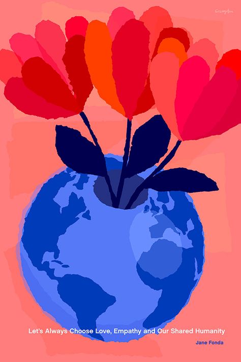 Activist Poster, Apartment Paintings, Apartment Painting, Save Our Earth, Student Resources, Choose Love, Illustrations And Posters, Be Kind, Flower Painting