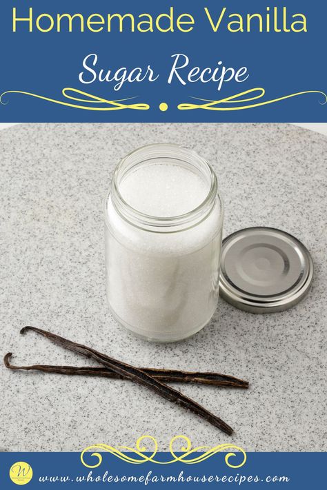 How To Make Vanilla Sugar, Vanilla Sugar Recipe, Creme Brulee Recipe Easy, Homemade Extracts, Make Powdered Sugar, Fancy Coffee Drinks, Vanilla Extract Recipe, Honey Simple Syrup, Cooking Products