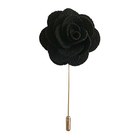 Sunny Home Men's Lapel Flower Stick Brooch Pin Boutonniere Pin for Suit Tuxedo Corsage (3.74in, Black) Boutonniere Pins, Suit Tuxedo, Flower Lapel Pin, Lapel Pins Mens, Lapel Flower, Novelty Buttons, Prom Flowers, Mens Anniversary Gifts, Flower Pins