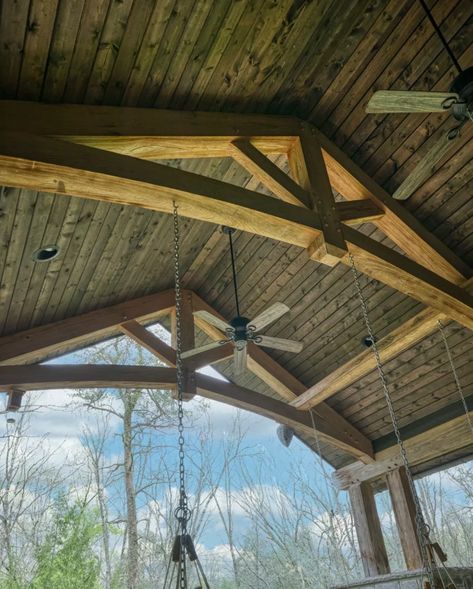 Timber Frame Porches, Awnings, & Entryways | Homestead Timber Frames Family Tree Forms, Timber Frame Porch, Porch Awning, Timber Frames, Screen Porch, Building Code, Timber Framing, Humble Abode, Screened Porch