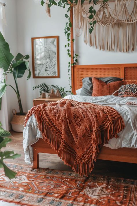 65 Gorgeous Mid Century Boho Bedrooms - TastyInteriors Boho Mid Century Bedroom, Boho Mid Century Modern Bedroom, Mid Century Boho Bedroom, Boho Bedrooms, Boho Mid Century Modern, Modern Boho Bedroom, Mid Century Bedroom, Mid Century Boho, Boho Style Bedroom