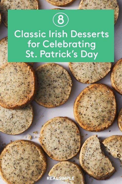 Traditional Irish Food St Pattys, Irish Treats Traditional, Irish Rolls St. Patrick's Day, Irish Desserts For St Patricks Day, St Patricks Day Pie Recipes, Irish Biscuit Recipe, St Paddy's Day Desserts, March Desserts Ideas, Irish Themed Desserts