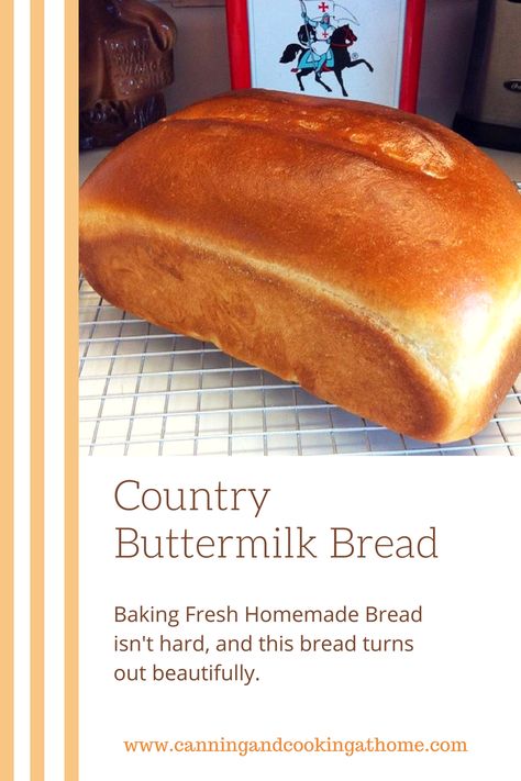 Recipes With Buttermilk Powder, Homemade Buttermilk Bread, Homemade Buttermilk Bread Recipes, Buttermilk Yeast Bread, Buttermilk Bread Recipes, Country White Bread Recipe, Buttermilk Loaf, Cottage Bread, Honey Buttermilk Bread