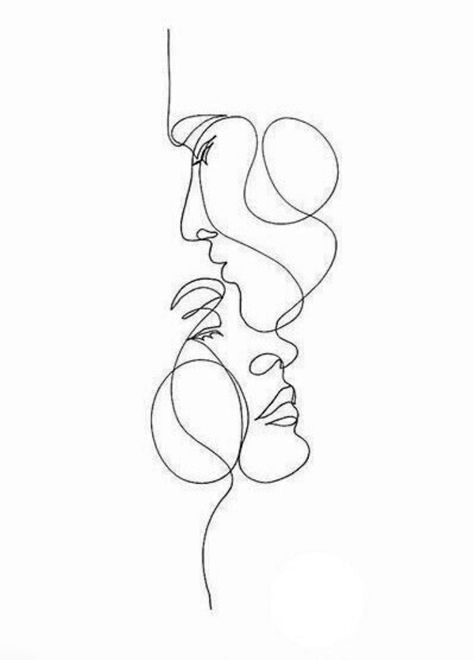 Tattoo Ideas Big, Photographer Profile, Face Artwork, Modern Mural, Modern Printable Wall Art, Maine Art, Simple Artwork, Single Line Drawing, Line Artwork