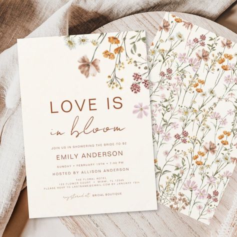 Budget Love is in Bloom Wildflower Bridal Shower Editable Template Love In Full Bloom, Wildflowers Garden, Love Is In Bloom, Boho Wedding Favours, Wildflower Bridal Shower, Feeling Of Love, Bridal Shower Inspo, Intimate Gathering, Bulk Wedding Favors