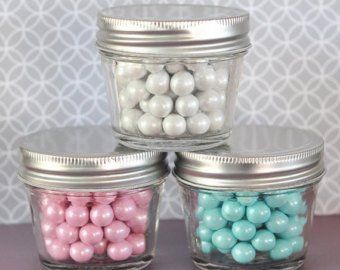 Mason jars bulk | Etsy Mason Jar Sizes, Mason Jar Wedding Favors, Mason Jar Candy, Mason Jar Favors, Wedding Favour Jars, Baby Shower Favors Diy, Favour Jars, Mini Mason Jars, Diy Party Favors