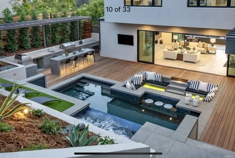 Relaxation Garden, Planning Garden, Luxury Pools Backyard, Dream Backyard Pool, Modern Patio Design, Pools Backyard Inground, Gardening Design, Gardening Landscaping, Casa Country