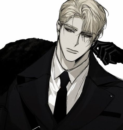 Boss Drawing Character Design, Female In Suit Art, Anime Men Reference, Manhwa Character Male, Ceo Drawing, Woman In Suit Drawing, Boy Drawing Pfp, Anime Hot Guy, Manhwa Male Characters