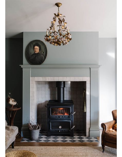 Traditional English Kitchen, Porter Paint, Bedroom Nook, Hobart Tasmania, Victorian Cottage, Log Burner, Vintage Cottage, Hobart, Dream Homes