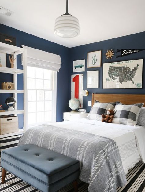 A Bold, Playful & Out-of-this-World Kid's Room — Sunny Circle Studio Teen Boy Bedroom Decor, Boy Room Paint, Boys Bedroom Paint, Teen Boy Room, Big Kids Room, Boy Bedroom Design, Teen Boy Bedroom, Boys Bedroom Decor, Boy Bedroom