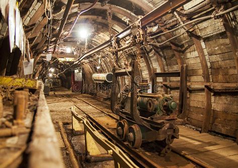 Carriage Interior, Industrial Revolution Fashion, Environment Projects, Mining Industry, Underground Bunker, Abandoned Train, Location Inspiration, Coal Mining, Environmental Design