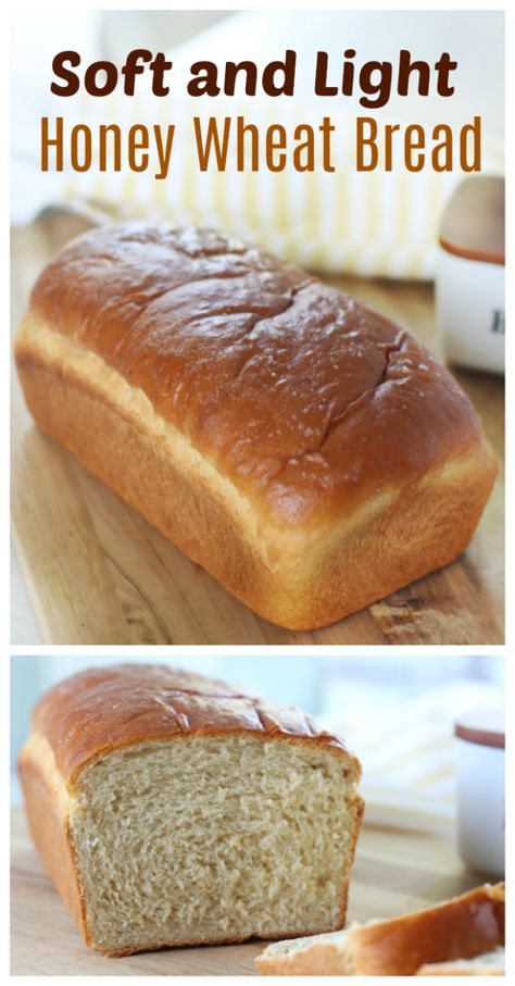 Best Honey Wheat Bread Recipe, Honey Wheat Bread Recipe, Wheat Sandwich Bread Recipe, Honey Bread Recipe, Bread Recipe Video, Honey Wheat Bread, Homemade White Bread, Honey Bread, Wheat Bread Recipe